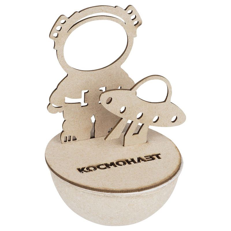 Набор для росписи ТРИ СОВЫ "Фоторамка-Неваляшка. Космонавт", с красками и кистью