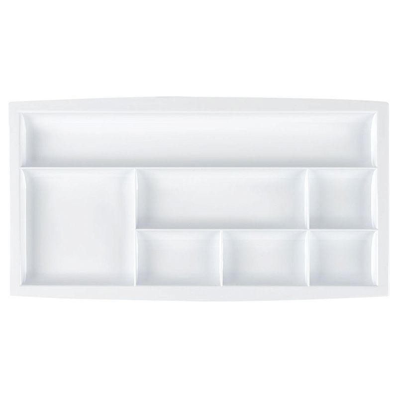 Настольная подставка СТАММ "Field", пластиковая, белая