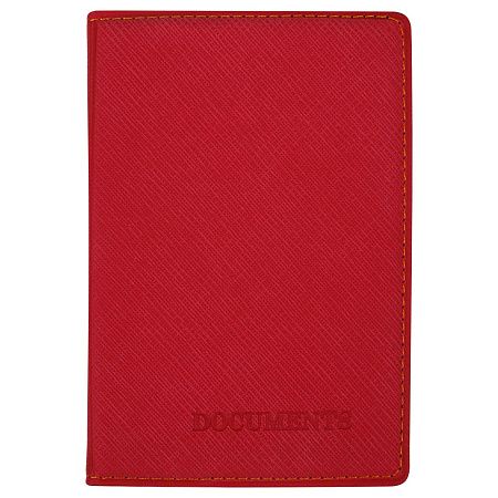 Обложка для автодокументов OfficeSpace "Denim", экокожа, коралл