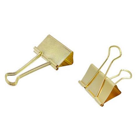 Зажимы для бумаг BRAUBERG EXTRA, КОМПЛЕКТ 12 шт., 19 мм, на 60 л., золотистые, европодвес, 229586