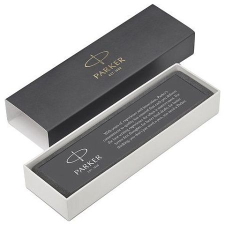Ручка шариковая PARKER "Jotter XL", УТОЛЩЕННЫЙ корпус, черный матовый лак, детали из нержавеющей стали, синяя, 2068358 