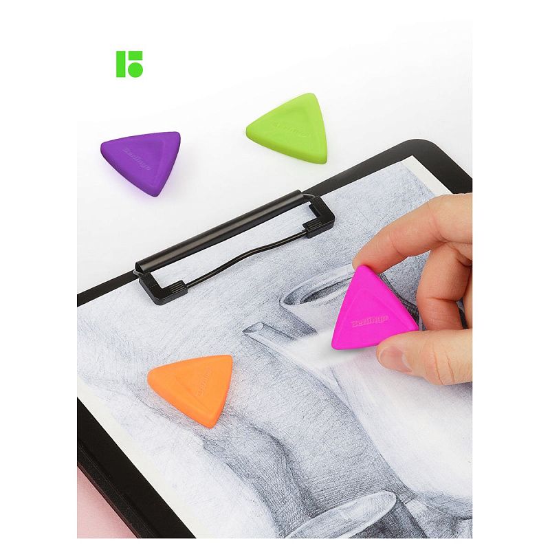 Ластик Berlingo "Arrow", треугольный, термопластичная резина, 40*35*10мм 