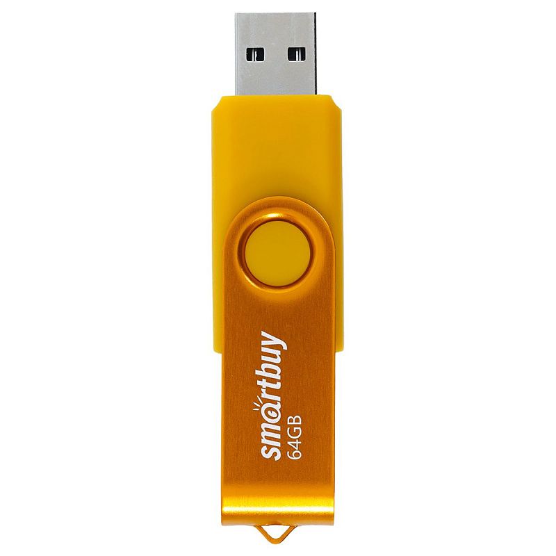 Память Smart Buy "Twist" 64GB, USB 2.0 Flash Drive, желтый