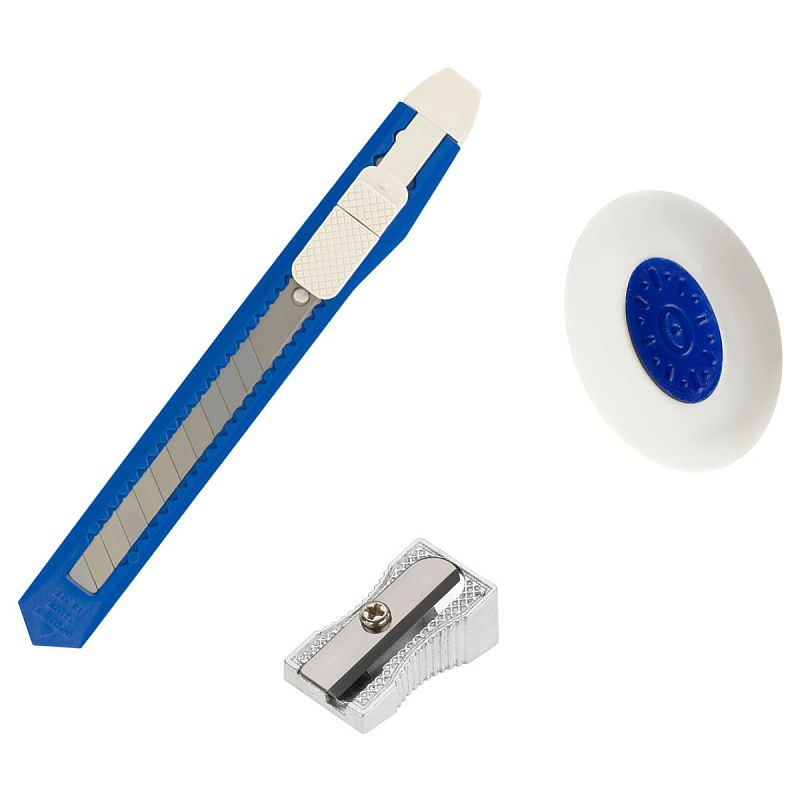 Набор канцелярских принадлежностей СТАММ "MiniDesk", 13 предметов, вращающийся, черный