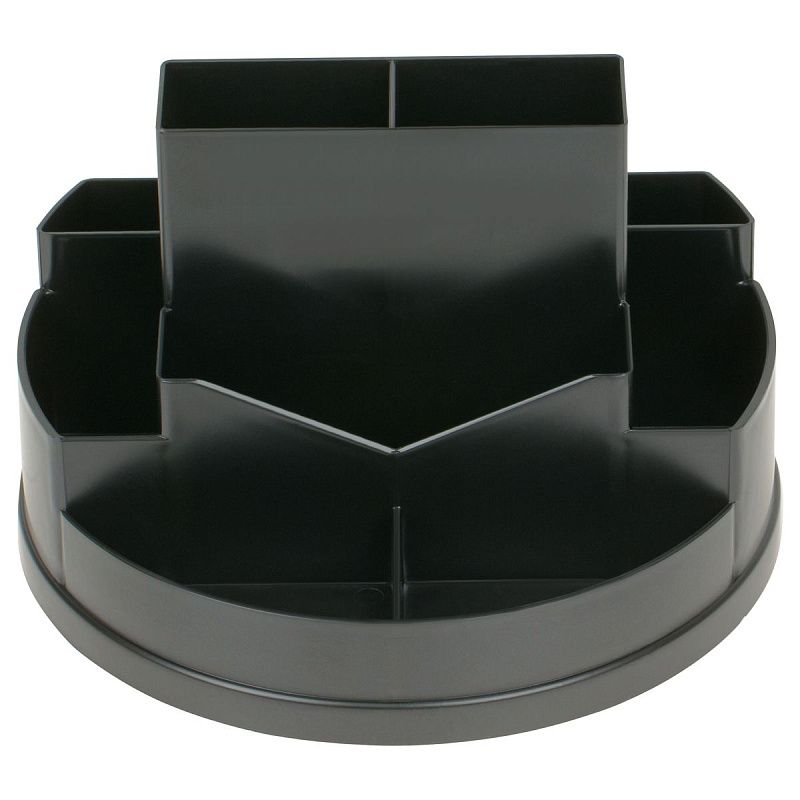 Настольная подставка СТАММ "Сити", пластиковая, вращающаяся, черная