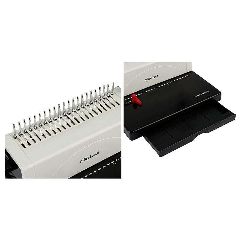 Брошюровщик OfficeSpace BM254 "Perfect bind" для пластиковых пружин, пробивает 25л., сшивает 500л.