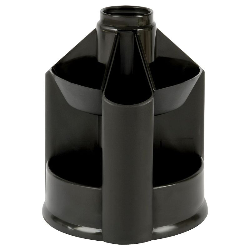 Набор канцелярских принадлежностей СТАММ "MiniDesk", 13 предметов, вращающийся, черный