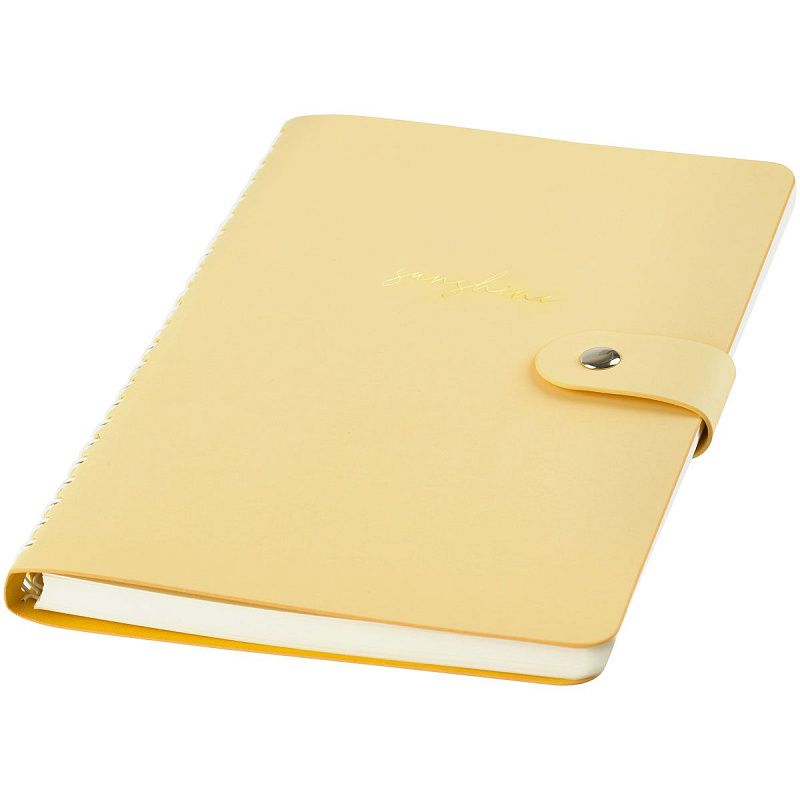 Записная книжка А5 96л. ЛАЙТ, кожзам, скрытый гребень, Greenwich Line "Pastel. Yellow", блок в линию