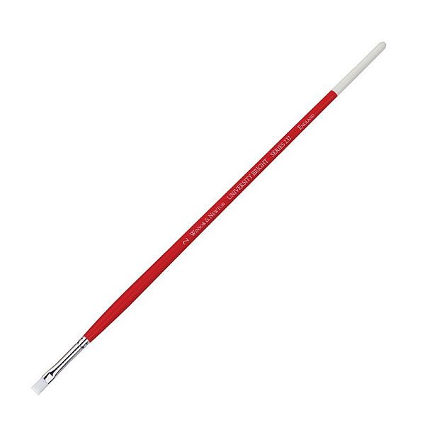 Кисть художественная синтетика для акрила/масла Winsor&Newton "University", плоская, №2, длинная ручка Кисть художественная синтетика для акрила/масла Winsor&Newton "University", плоская, №2, длинная ручка