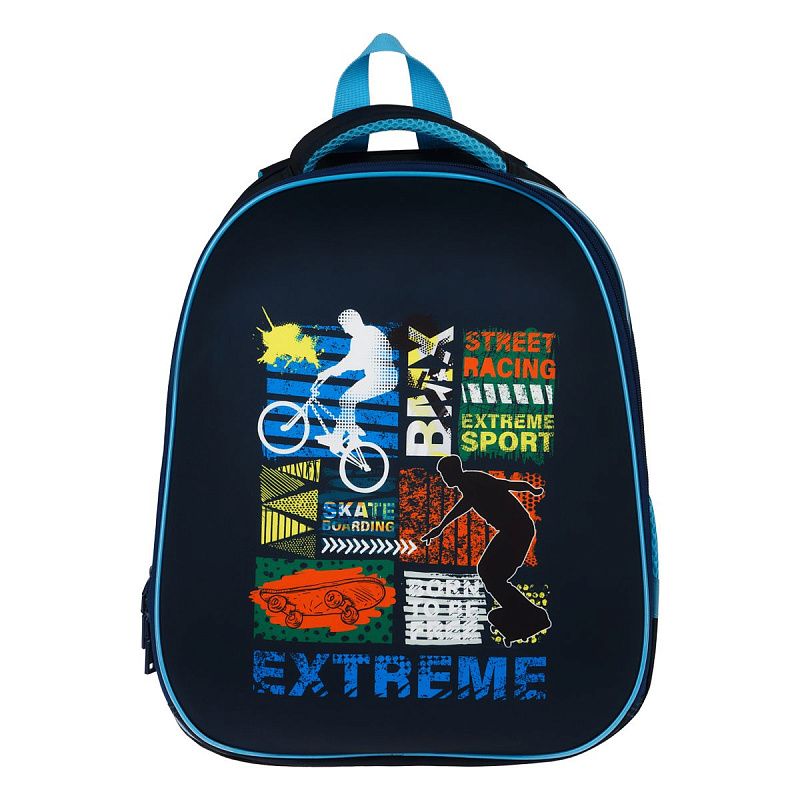 Ранец ArtSpace School Friend "Extreme" 39*30*18см, 2 отделения, 2 кармана, анатомическая спинка, пенал, мешок для обуви 