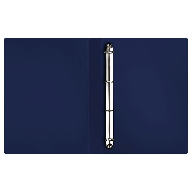 Папка на 4 кольцах СТАММ "Герб" А4, 40мм, 700мкм, пластик, сапфир 