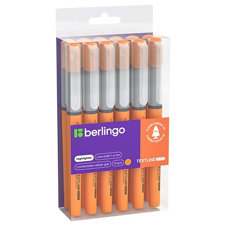 Текстовыделитель-кисть Berlingo "Textline HL470" оранжевый, 1-6мм 