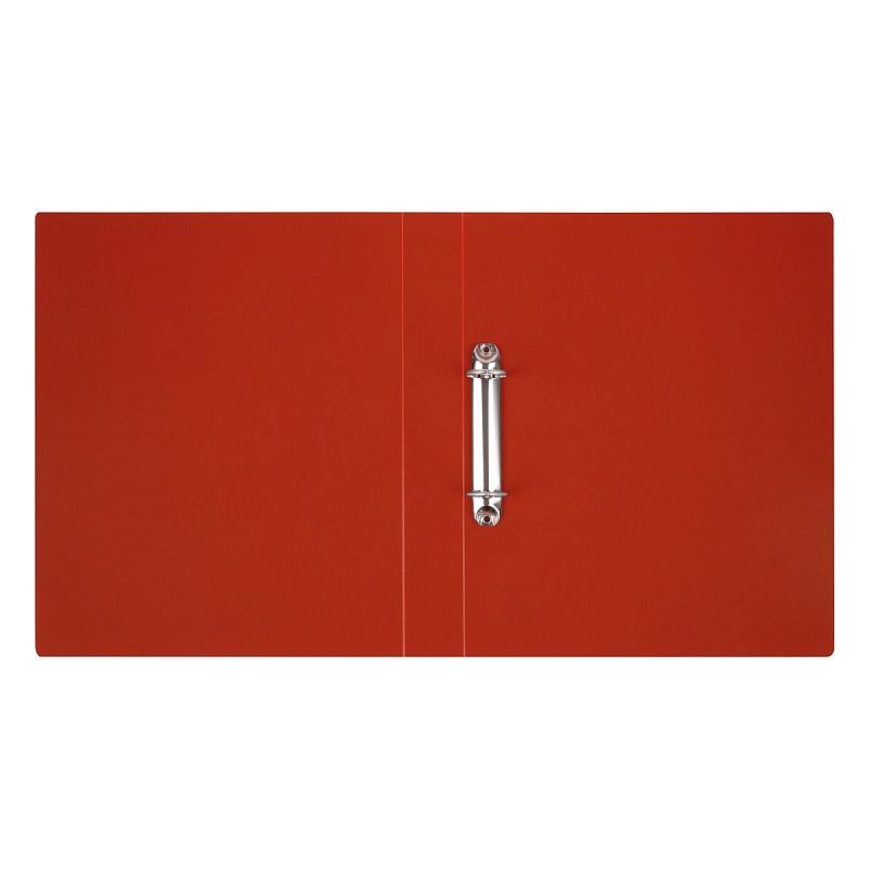 Папка на 2 кольцах СТАММ А4, 40мм, 500мкм, пластик, красная 