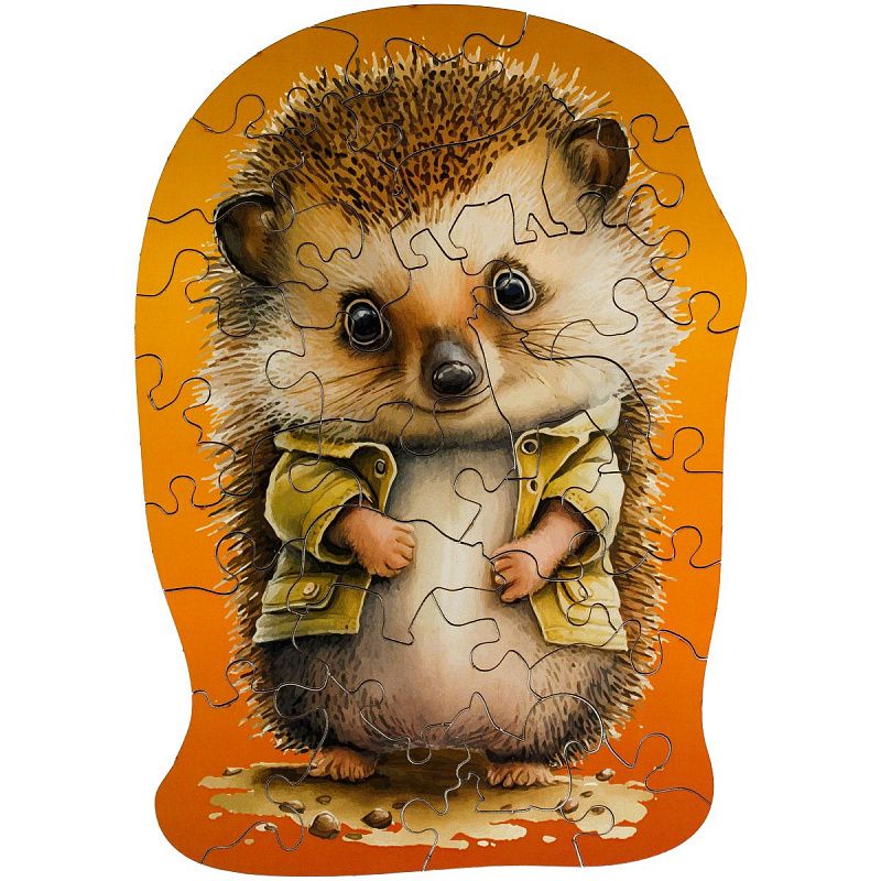 Деревянный пазл в яйце ТРИ СОВЫ "Ежик" 