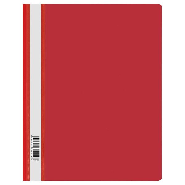 Папка-скоросшиватель пластик. СТАММ А4, 120мкм, красная с прозр. верхом