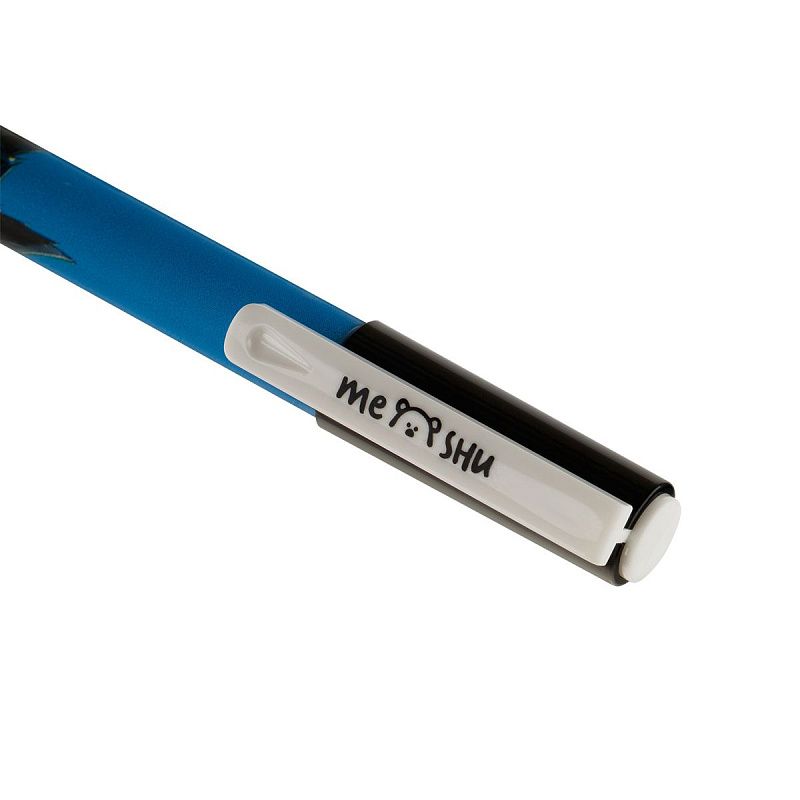 Ручка гелевая стираемая MESHU "Kitsune" синяя, 0,5мм, корпус ассорти 