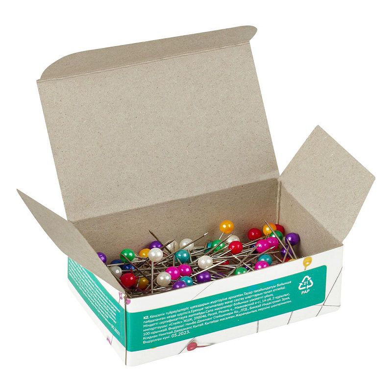 Булавки офисные OfficeSpace, 28мм, 150шт., картонная коробка