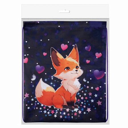 Мешок для обуви BRAUBERG KIDS, с петлей, 42х34 см, "Fairy fox", 273433 