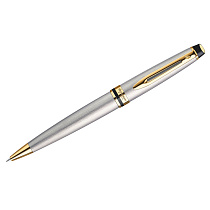 Ручка шариковая Waterman "Expert Stainless Steel GT" синяя, 1,0мм, подарочная упаковка