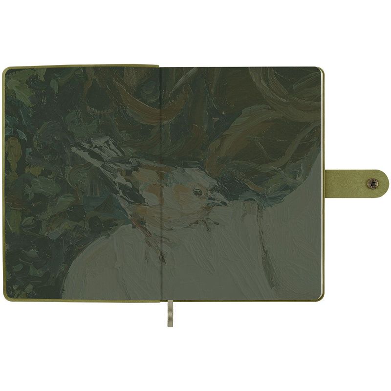 Записная книжка А5 80л., ЛАЙТ, кожзам, Greenwich Line "Outline. Cotton", с замком, тиснение фольгой, внутренний карман, блок в точку