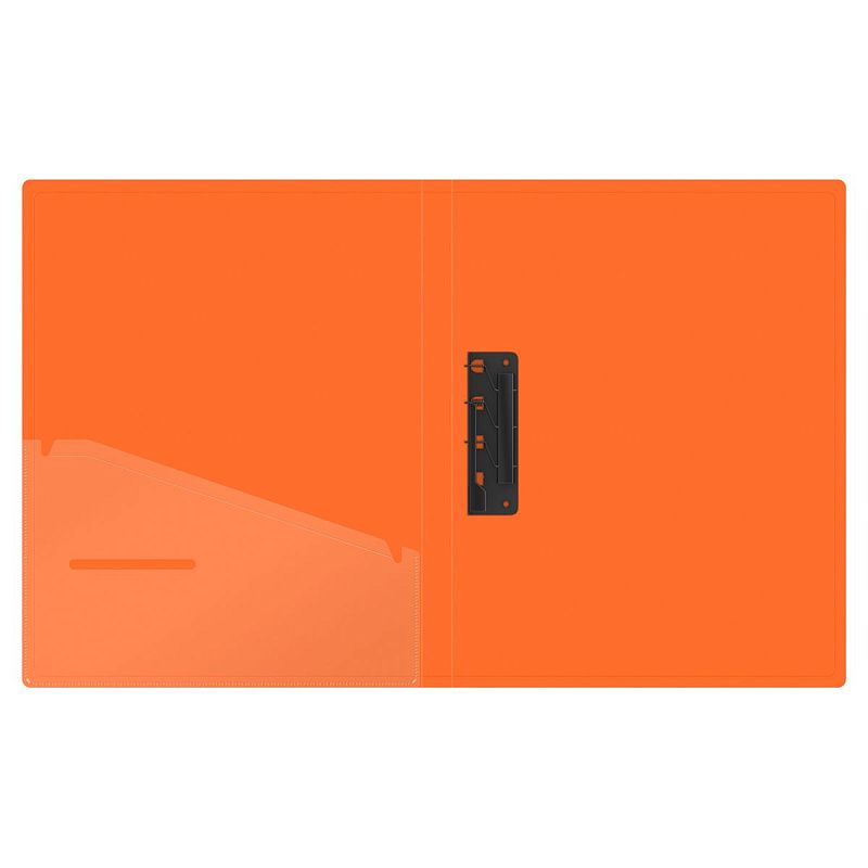 УЦЕНКА - Папка c зажимом Berlingo "Neon" А4, 17мм, 1000мкм, оранжевый неон, с внутр. карманом 