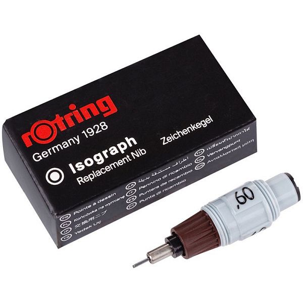 Пишущий элемент для изографа Rotring 0,6мм, картон. упаковка