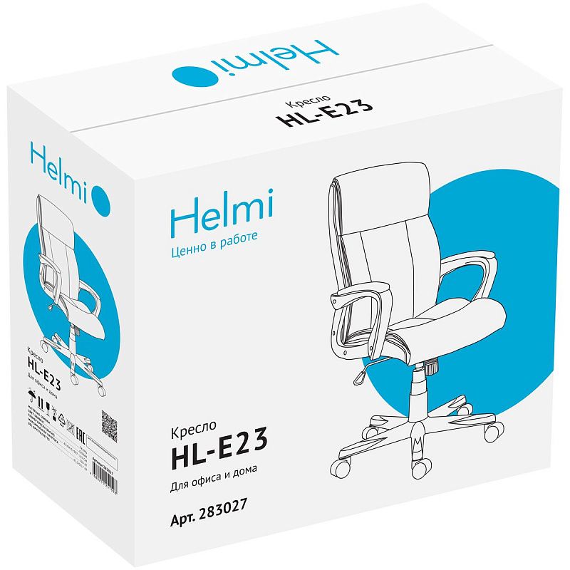 Кресло руководителя Helmi HL-E23 "Canvas", ткань серая