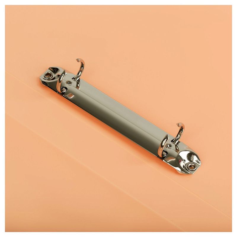 Папка на 2 кольцах СТАММ "Акцент" А4, 25мм, 800мкм, пластик, персиковая 