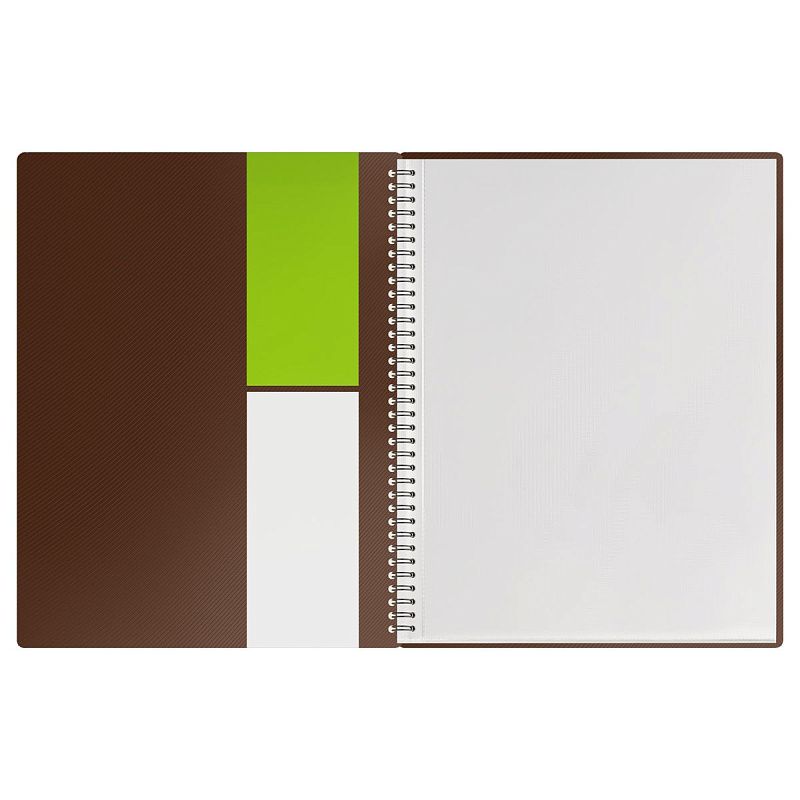 Папка с 30 вкладышами на гребне СТАММ "Диагональ" А4, 17мм, 700мкм, пластик, шоколад 