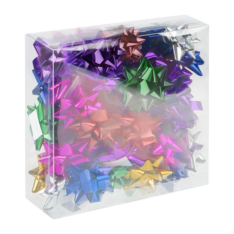 Набор бантов декоративных, MESHU, 50шт, 4,3см, звезда, ассорти