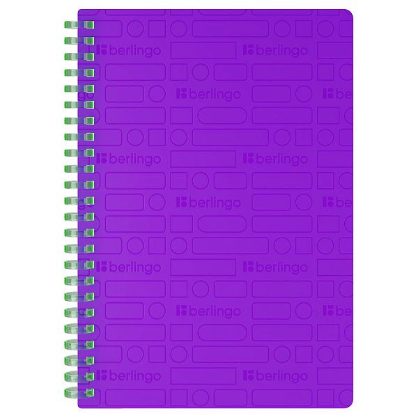 Бизнес-тетрадь A5, 80л., Berlingo "Your Way", клетка, на силиконовом гребне, 80г/м2, пластик обложка 600мкм, фиолетовая