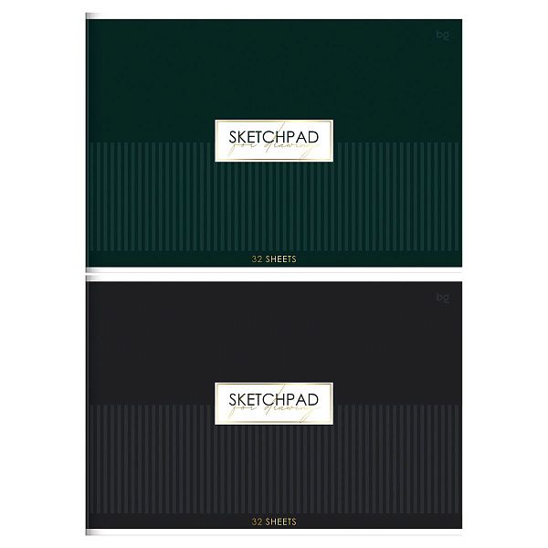 Альбом для рисования 32л., А4, на скрепке BG "Minimal", тиснение фольгой