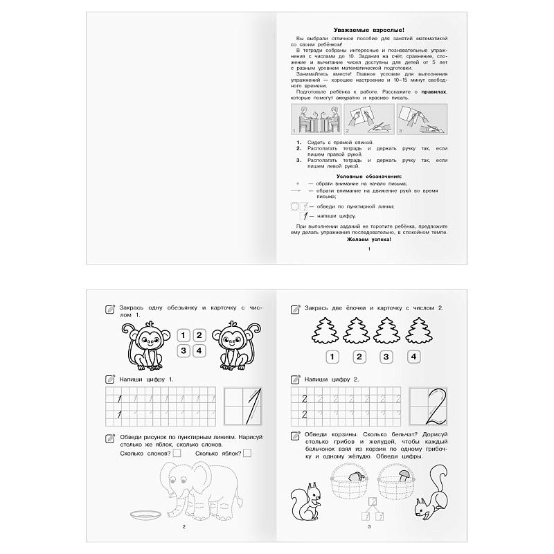 Рабочая тетрадь, А5, ТРИ СОВЫ "Знакомлюсь с математикой. 5-7 лет", 16стр.