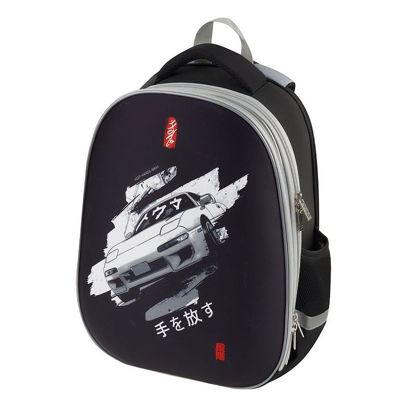Ранец Först School Base "Street racing" 39*30*18см, 2 отделения, 2 кармана, анатомическая спинка