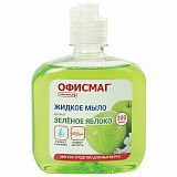 Мыло жидкое 300 г ОФИСМАГ, "Зеленое яблоко", флип топ, 606778 