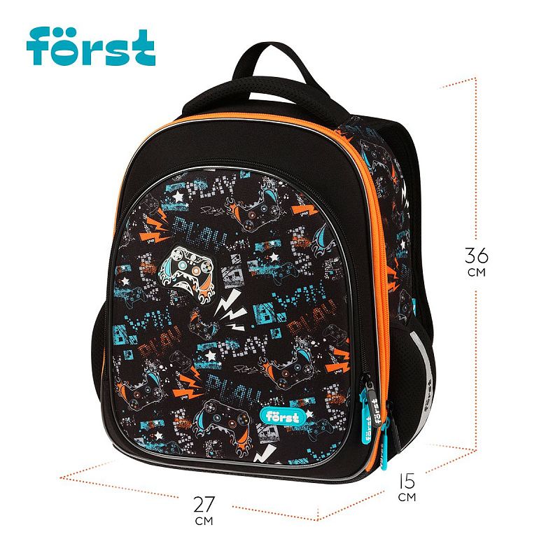 Ранец Först F-Light "Flawless Victory" 36*27*15см, 2 отделения, 2 кармана, анатомическая спинка 