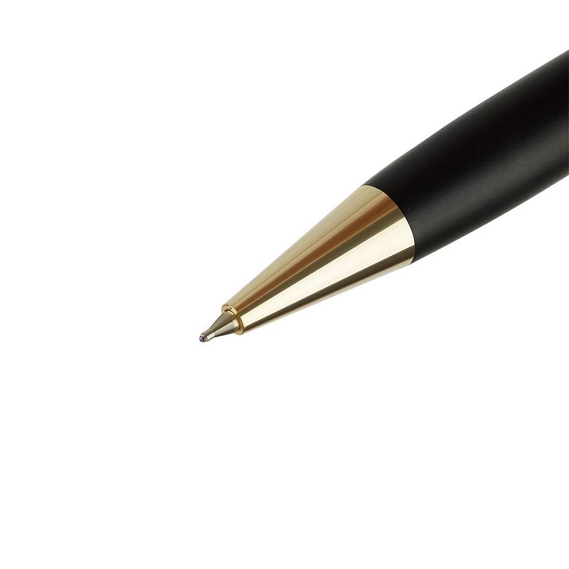 Ручка шариковая Luxor "Rado" синяя, 0,7мм, корпус черный/золото, поворотный механизм, футляр 