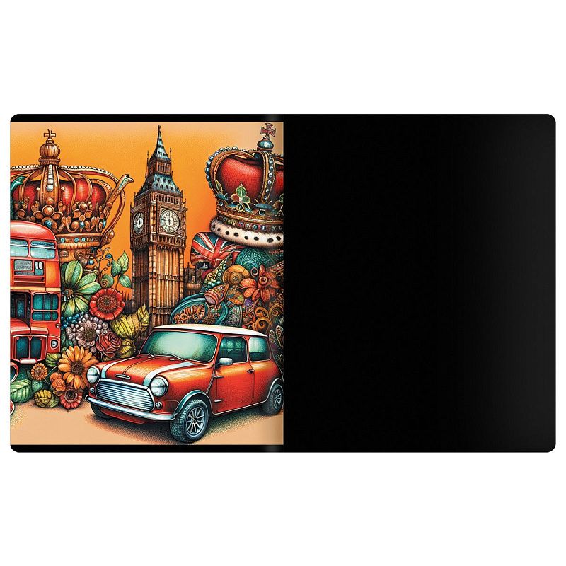 Тетрадь предметная 48л. BG "Информационное поле" - Английский язык, soft-touch ламинация, выб. лак