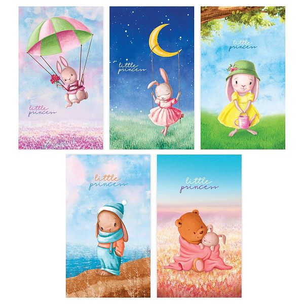 Блокнот А7 48л. на склейке BG "Little bunny"