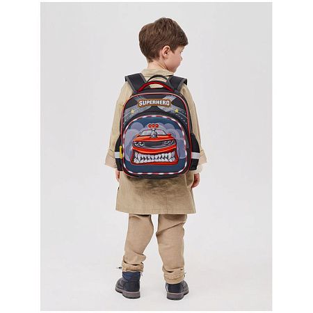 Рюкзак Berlingo Kids "Superhero" 36*27*12см, 1 отделение, 3 кармана, эргономичная спинка, LED кант 