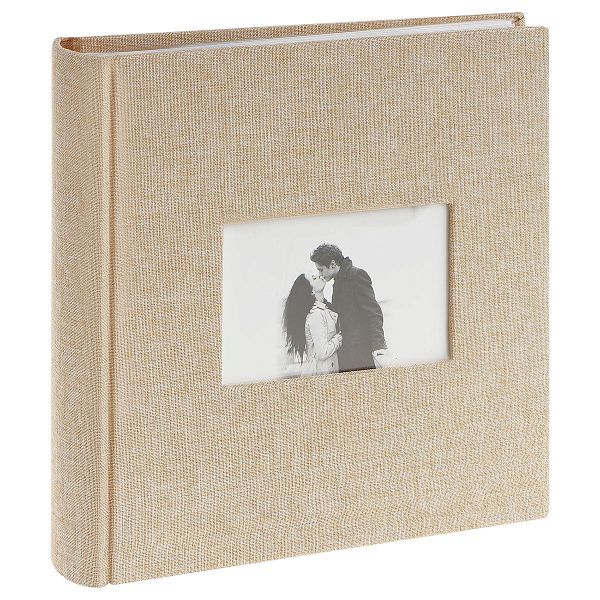 Фотоальбом 200 фото 10*15см, ArtSpace "Beige", бумажные страницы, ткань с окном