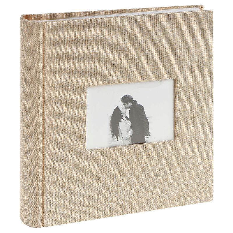 Фотоальбом 200 фото 10*15см, ArtSpace "Beige", бумажные страницы, ткань с окном