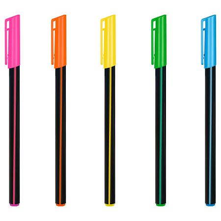 Ручка шариковая Luxor "Stick Soft Touch" синяя, 0,7мм, корпус ассорти 