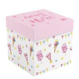 Коробка складная подарочная MESHU "Sweety", (15*15*15см)
