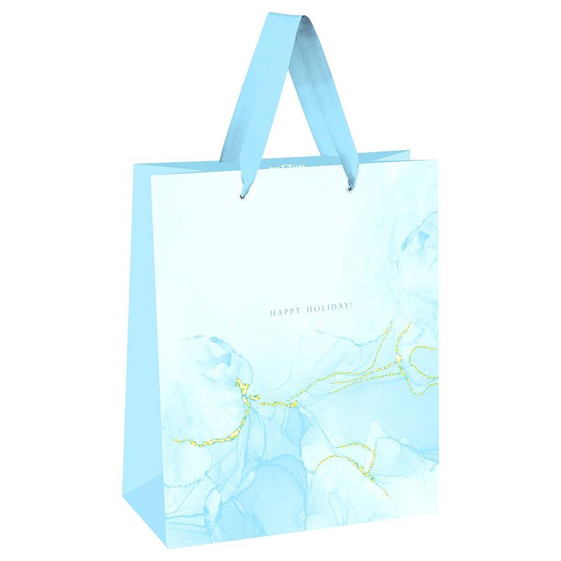 Пакет подарочный 18*23*10см MESHU "Marble pattern", фольга, матовая ламинация, ассорти