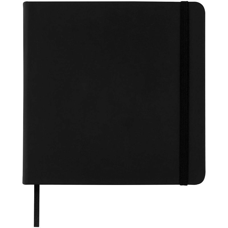 Скетчбук 80л., 150*150 Гамма "Студия", черный, твердая обложка, на резинке, слоновая кость, 140г/м2