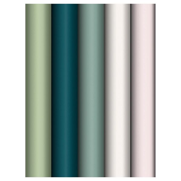 Упаковочная бумага глянц. 70*100см, MESHU "Serene colors", 80г/м2, ассорти 5 дизайнов