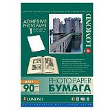 Фотобумага САМОКЛЕЯЩАЯСЯ матовая, А4, 90 г/м2, 25 листов, LOMOND, 2210003
