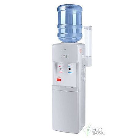 Кулер для воды ECOTRONIC J21-LCE напольный, НАГРЕВ/ОХЛАЖДЕНИЕ ЭЛЕКТРОННОЕ, шкаф, 2 крана белый 12562