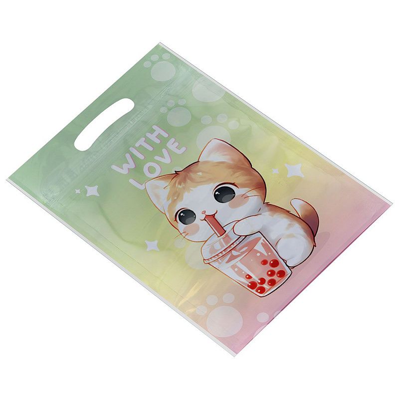 Набор подарочных пакетов 15*22 см, зип-лок, MESHU "Милые котята", 35шт.